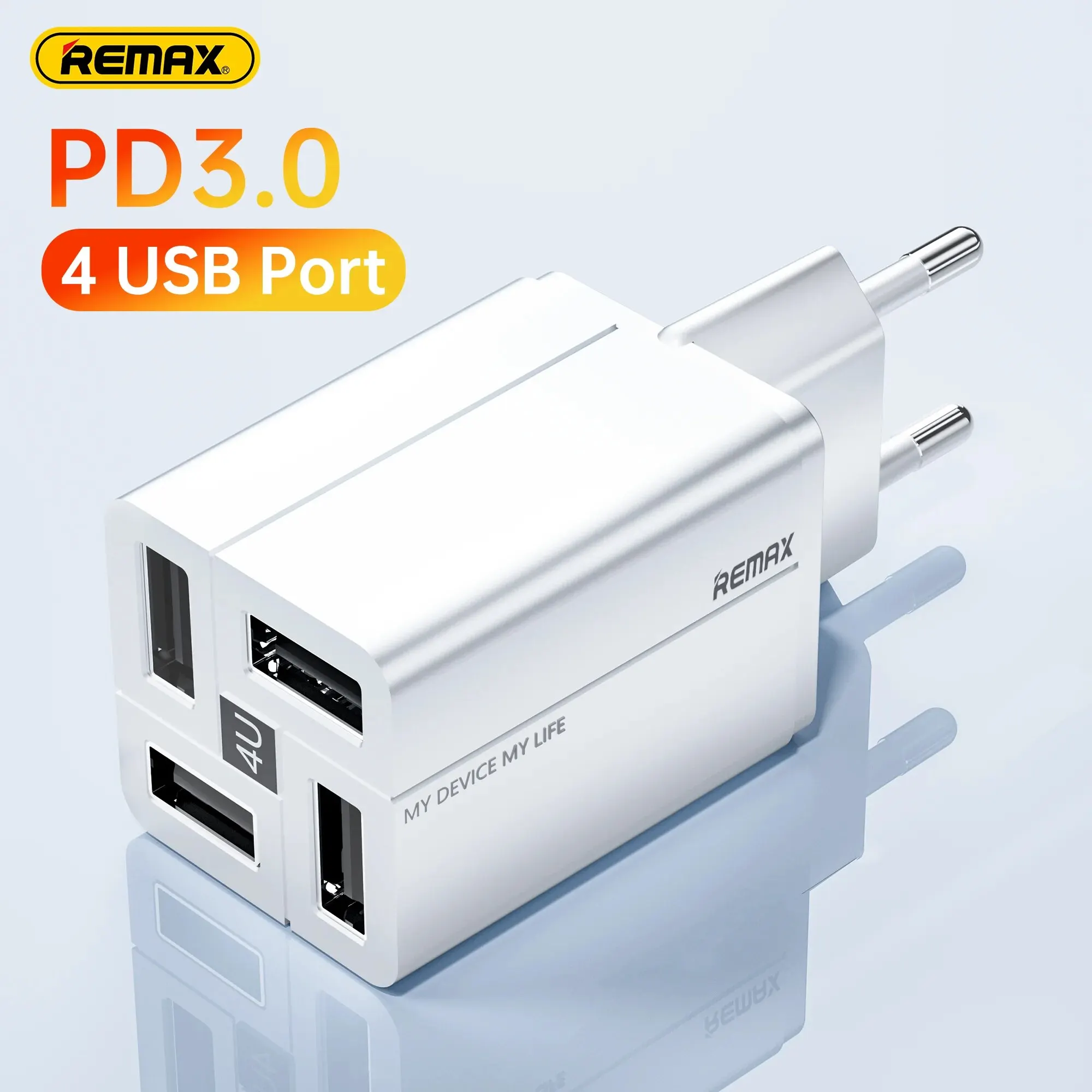 REMAX   Ǫ , USB ޴  , Ʈ º, , CŸ , U43, 4 Ʈ , PD3.0, QC PPS